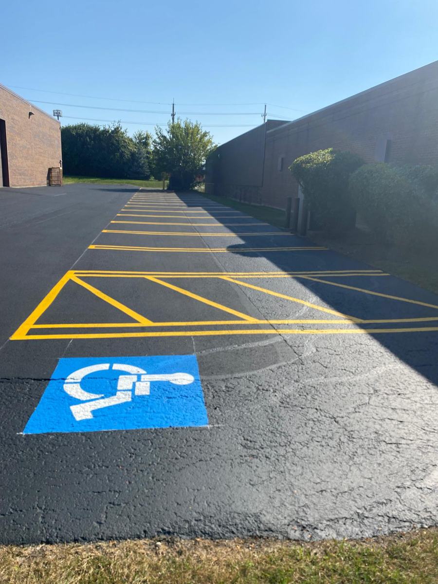 Parking lot markings